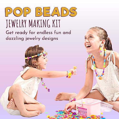 Orian Jewelry Making Kit for Girls, 550+ Pop Beads, Bracelet & Necklace - size: 550+ Piece Set