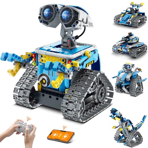 Mibido Robot Building Kit with Remote Control STEM Gifts for Boys Ages 8-13 - color: Blue