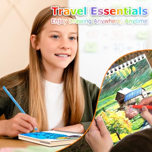 9" x 12" Sketch Book, 1-Pack 50 Sheets Spiral Bound Art Sketchbook Notebook - size: 9" x 12"(Pack of 1)