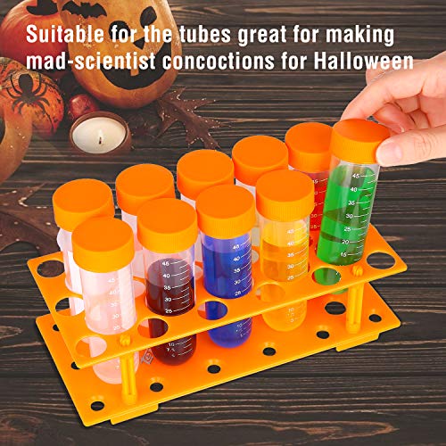 TEKEFT Primary Science Jumbo Test Tubes with Stand, Set of 10 Tubes, Ages 3+