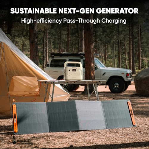 Jackery Solar Generator 1000 v2 and 200W Panel,1070Wh,1500W (Dune White) - style: E1000v2+200W(Dune White)
