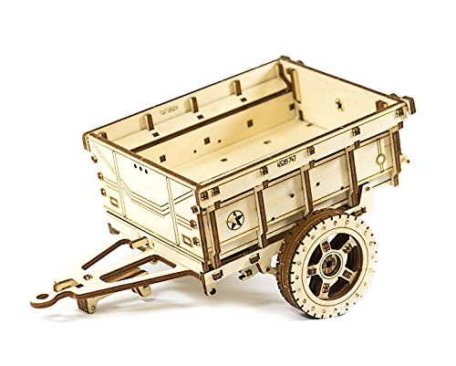 WOODEN.CITY Wooden 3D Puzzle Trailer, 119 Pieces, Engineered Wood, DIY Model Kit for Adults - color: 4x4 Offroad