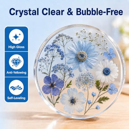 LET'S RESIN 16oz Epoxy Resin Kits and Molds Complete Set for Beginners