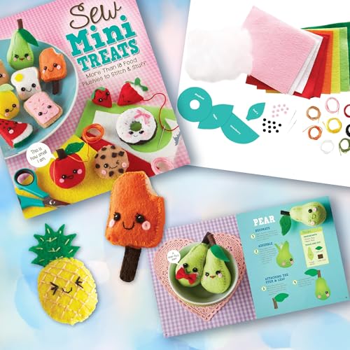 Klutz Sew Mini Treats Craft Kit and Cat's Cradle String Figures Book Set, DIY Food Plushies and Classic String Games