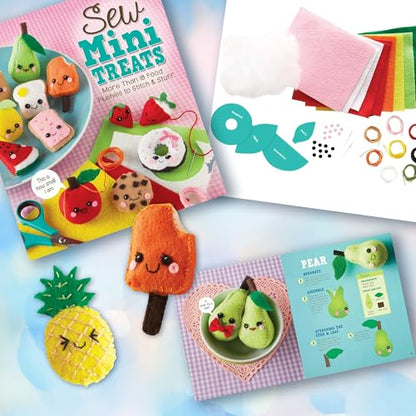Klutz Sew Mini Treats Craft Kit and Cat's Cradle String Figures Book Set, DIY Food Plushies and Classic String Games