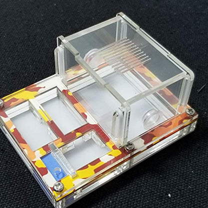 ANT Mini DIY Acrylic Flat Farm Nest with Feeding Area House for Queen Laying Eggs Anthill with Moisturizing Zone (Autumn) - color: autumn