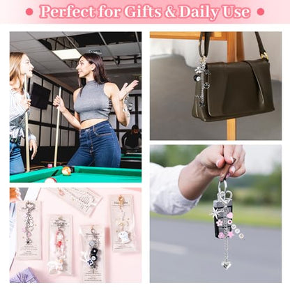 Wurosi 945PCS Bag Charm Kit Gold & Silver,Bag Charm Craft Supplies - color: 945 Pcs Gold+Silver Keychain Kit
