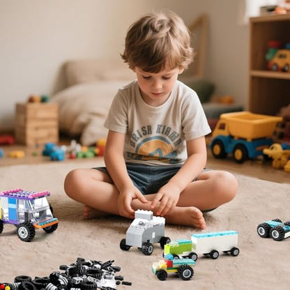 248pcs Wheels and Axles Sets, Classic Car Parts and Pieces, Tires Accessories Building Bulks - Compatible with Lego and All Major Brands