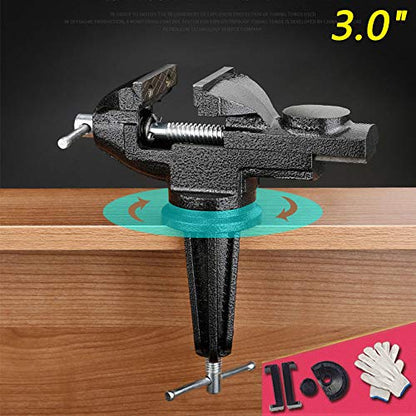 Table Vise Home Vise Clamp-On Vise, 3.0" black - size: 3.0" black
