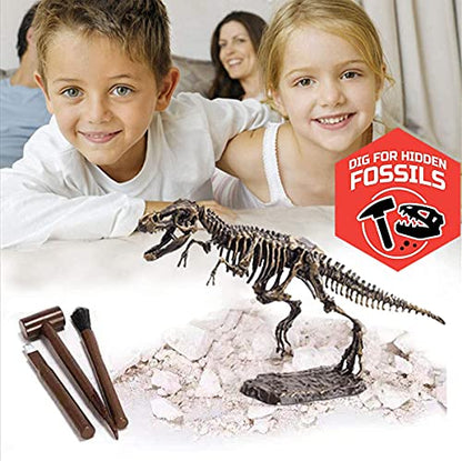 Dig & Discover Dino Tyrannosaurus Rex Dinosaur Skeleton 3D Fossil Bones Excavation, Science Educational Toy Kit for Kids, Children - color: Tyrannosaurus Rex