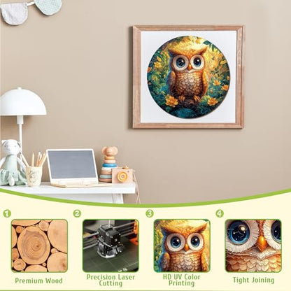 Animal Wooden Puzzles for Kids Ages 6-8 - Cute Owl - color: Cute Owl