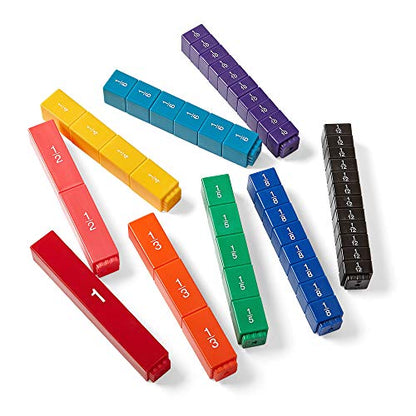 hand2mind Rainbow Fraction Tower Cubes, Montessori Math Materials, Fraction Manipulatives, Unit Fraction, Fraction Cubes, Math Manipulatives for Elementary School, Homeschool Supplies (15 Sets) - style: Linking Cubes