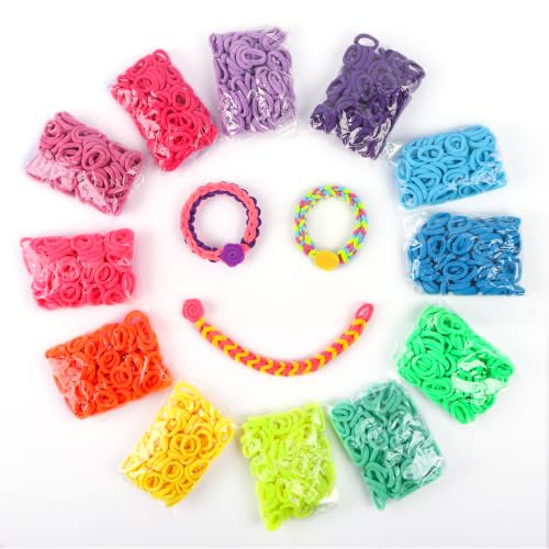 DPAPDI Bracelet Making Kit Refill Loops (1200+) - color: Loom Loops Refill