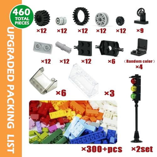 Wheels and Axles Sets Car Tires with Classic Bricks Starter Building Kit