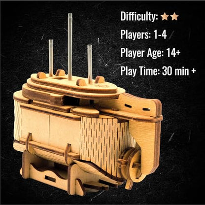 Puzzle Potato Tesla's Boat - Wooden Escape Room Puzzle Box for Adults - color: Tesla's Boat