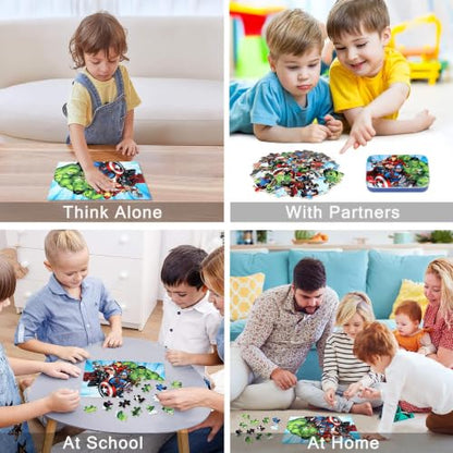 LELEMON Puzzles for Kids Ages 4-6, 60 Piece Puzzles for Kids Ages 4-8 - color: Green