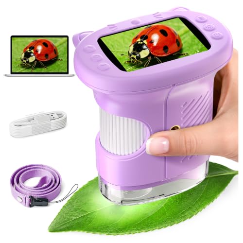 1000X Handheld Digital Microscope for Kids Explorer STEM Toys & Gifts - color: Purple