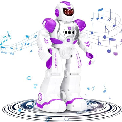 KingsDragon Robots Toy for Kids, RC Robot Gesture Sensing Smart Toy - color: Purple