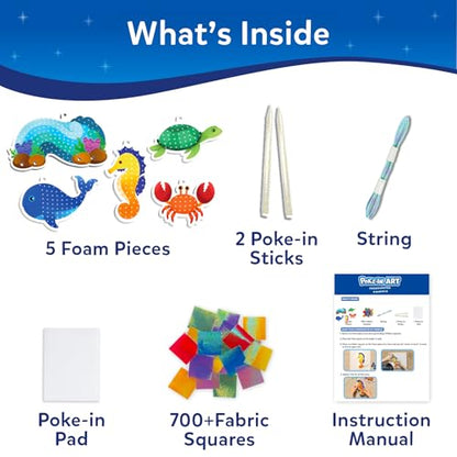 Skillmatics Poke-in Art – Underwater Animals, Wood Craft Kit, Gift for Kids - style: 7. Underwater Animals