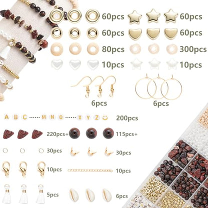 Xylise Jewelry Making Supplies Kit Natural Stone Beads for Irregular Natural Stone with for DIY Craft Bracelet Necklace Earrings for Adults(Red) - color: Red