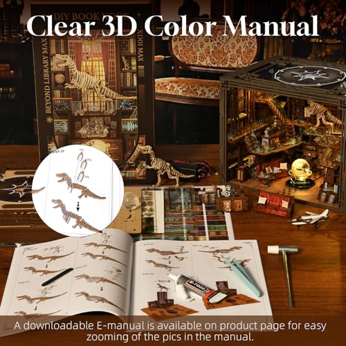 Beyond Library Max Book Nook Kit, DIY 3D Wooden Miniature Dollhouse Puzzle - color: Beyond Library Max