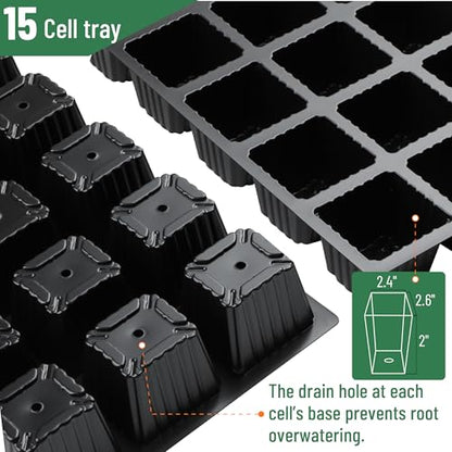 Mr. Pen 5-Set Seed Starter Tray Kits - size: 15-Cells 5-Pack