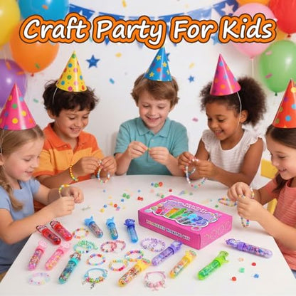 AIPRIDY Creative Beading Kit, Charm Bracelet Jewelry Making Kit for Kids, 18 Styles, 24 Pack Bracelet Wands,Classroom Prizes,Goodie Bags Stuffers, Ages 4+ (700, Rose red) - color: Rose red