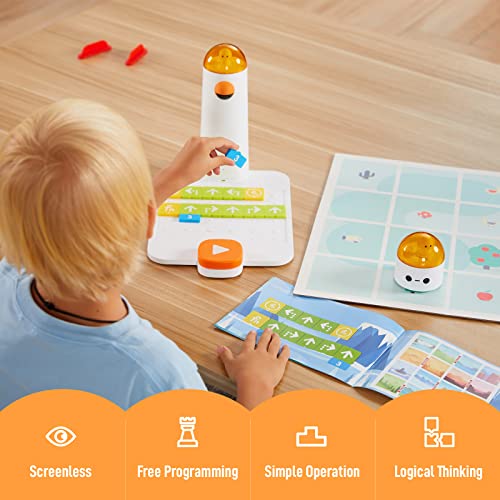 Coding Robot Set for Kids 4+, Screen-Free STEM Programming Toy