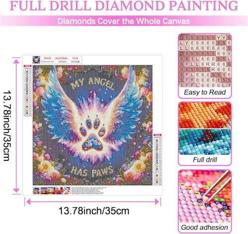 Diamond Art Kits for Adults,Angel Wings Diamond Painting Kits 12x16in - color: DP00551