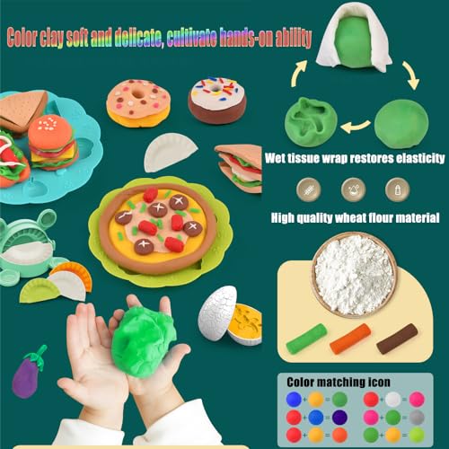 Dinosaur Dough Play Set - Dino Noodle Maker & Egg Molds for Kids Ages 3-8, Non-Toxic Modeling Clay, Burr-Free Dinosaur Molds, Fine Motor Sensory Craft Toy, Perfect Birthday Easter Gift for Boys Girls - style: Dinosaur