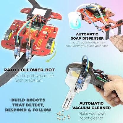 ButterflyEdufields 40in1 STEM Robotics Kits for Kids 8-12 Years | DIY Robots Projects for Kids with Electronics Board & Sensors | Best Educational Homeschooling Gift for 8 10 12 Years | 100+ Parts - style: Robotic Kit For Kids