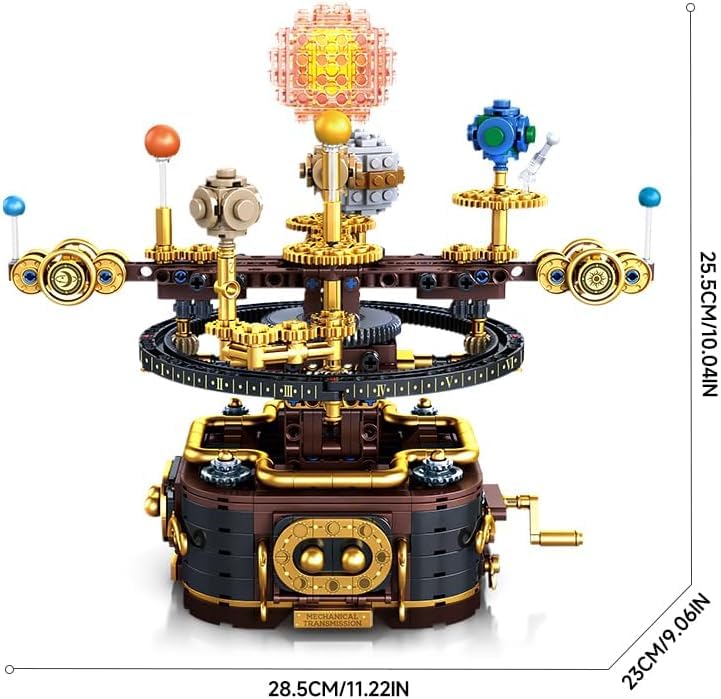 Rotating Solar System STEM Building Kit, Educational Astronomy Toy