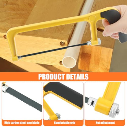 6 Inch Mini Hacksaw and Mitre Block Set - color: Yellow