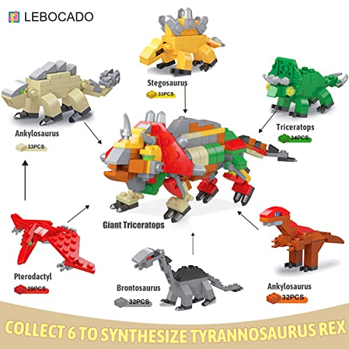 Mini Building Block Sets,12 Pack Dinosaur Toys Building Blocks, 6 in 1 STEM Toys Eggs Building Sets, Party Favors for Kids Goodie Bags Prizes Birthday - style: Dinosaur building block set