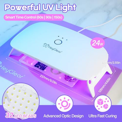 HeyClear UV Resin Molds Kit 200g with Large UV Light for Jewelry Making - size: Upgraded Large Light Kit