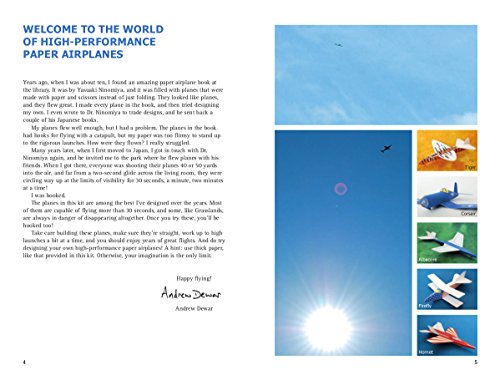 High-Performance Paper Airplanes Kit: 10 Pre-cut, Easy-to-Assemble Models: Kit with Pop-Out Cards, Paper Airplanes Book, & Catapult Launcher: Great for Kids and Parents!