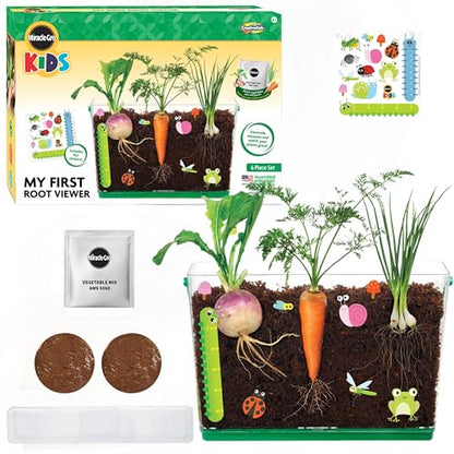 Creative Kids Miracle GRO Root Viewer Garden Kit - Educational STEM Set with Soil & Seeds for Kids Age 6+, Plant Growing Science Lab - style: My First Root Viewer