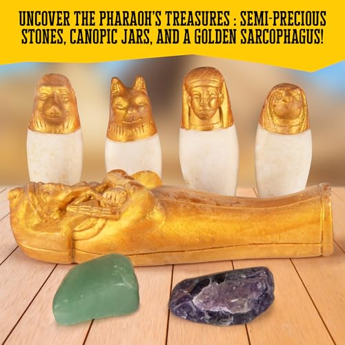 Thames & Kosmos I Dig It! Treasure – Egyptian Artifacts Excavation Kit | Explore Archaeology, Ancient Egypt & Hieroglyphics | Dig Out Collectible Relics & Minerals | Safe, Fun Educational Activity