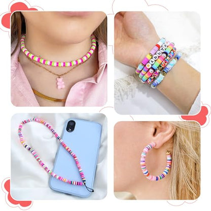 Redtwo 45000 Pcs 192 Colors Clay Beads Bracelet Making Kit - color: 192 Colors 45000pcs