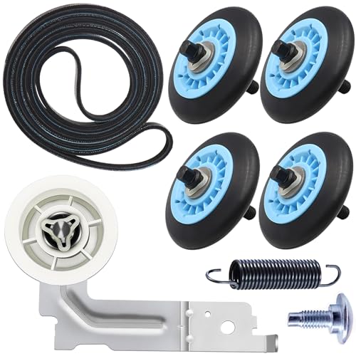 Upgraded Sam-Sung Dryer Repair Kit for Samsung Dryer Roller Replacement Kit - color: Blue 4 Roller Spacer