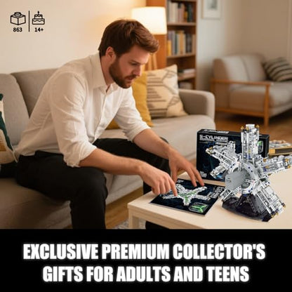 5-Cylinder Radial Engine Building Set, Build Your Own Mini Military Plane Engine Model Kit that Runs, Compatible with Lego WW2, STEM Toy Gifts for Adults & Teens Boys 8-14+ (863 PCS) - style: YC489