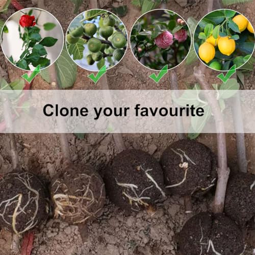 MIIIM 9 PCS Air Layering Propagation Kit, Reusable Half Clear Grafting Ball, Air Layering Pods Clear, Plant Rooting Ball for Fast Propagation (S+M+L) - size: S+M+L