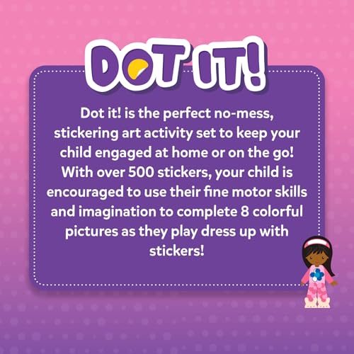 Skillmatics Dot It Sticker Art – Dress Up, Travel Toy, Craft Kit for Kids - style: 5. Dress Up!