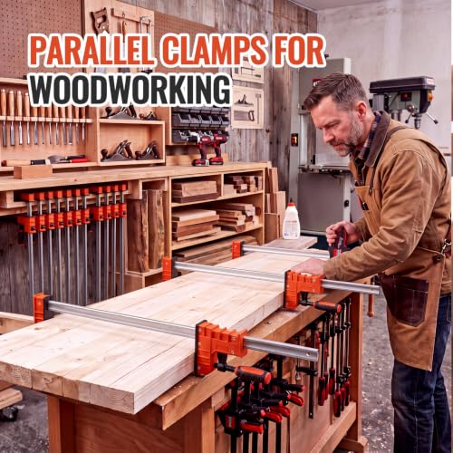 4 Pack 48 Inch Parallel Clamps for Woodworking Heavy Duty Bar Clamp - size: 48 Inch