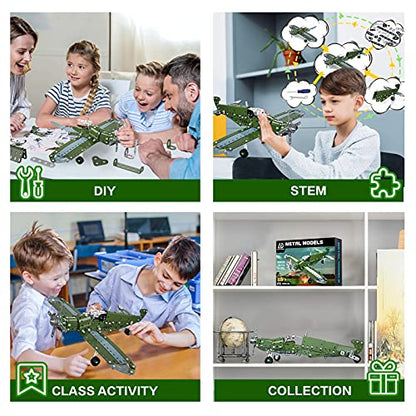 Lucky Doug Building Toys Model Airplane Set - DIY Building Stem Projects Toys for Kids Boys Ages 8-12, Assembly Science Toys for Model Fans - style: 9902