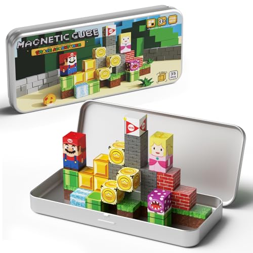 Magnetic Building Blocks Cubes for Kids: 35 PCS Travel Toys Ages 3-8 - size: Game Small - 35PCS