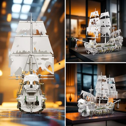 JMBricklayer Pirate Ship Building Sets for Adult 40115, Styx Ghost Ship Toy Big Pirate Ship Model Construction Set to Build, Room Office Decor, Gift for Teens Adults Collections Enthusiasts(3769 PCS)
