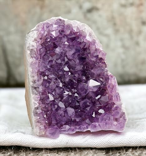 1.5 to 2 Lb Amethyst Crystal Geode From Uruguay – 4" to 6" Height, Natural Large Amethyst Cluster Rock – Crystals and Healing Stones by Samsari - style: 1.5 lb to 2 lb