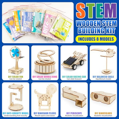 LUCKY GUESS 8 in 1 STEM Science Kit for Kids, Solar & Physics Experiments