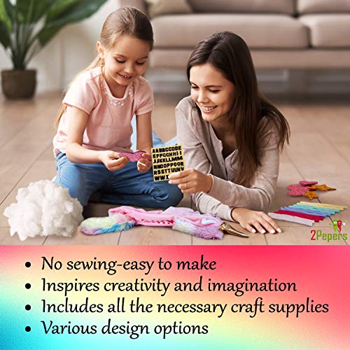 Make Your Own Unicorn Pillow Kit Arts and Crafts for Girls No Sew Plush Toy - style: UNICORN PILLOW